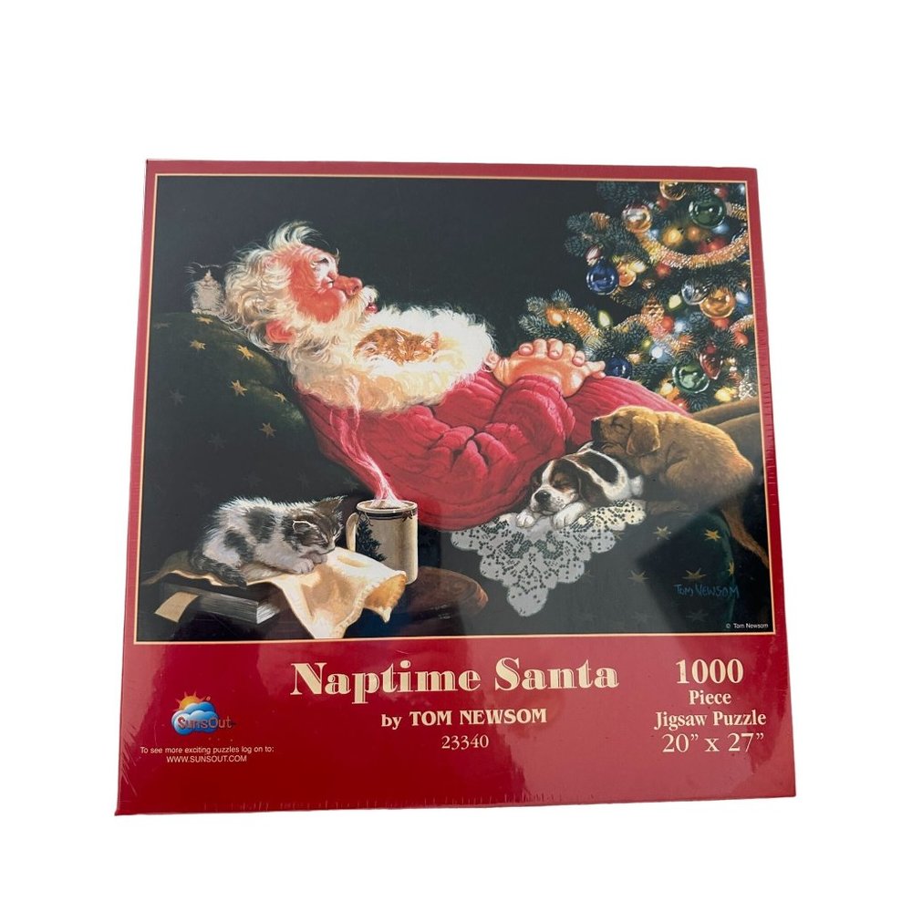 🎅 Sealed NEW Naptime with Santa 🎅 1000 piece Puzzle